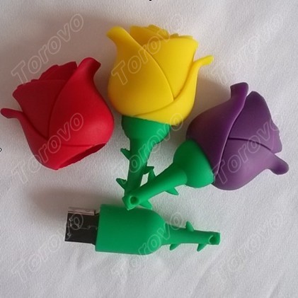 時(shí)尚浪漫禮品玫瑰花U盤情人節(jié)定制